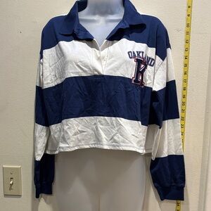 Freeze Navy Blue Collared Top